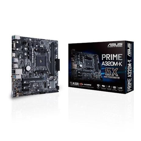 Placa-Mãe ASUS p/ AMD AM4 mATX PRIME A320M-K DDR4 Menor preço em Placa-Mãe ASUS p/ AMD AM4 mATX PRIME A320M-K DDR4