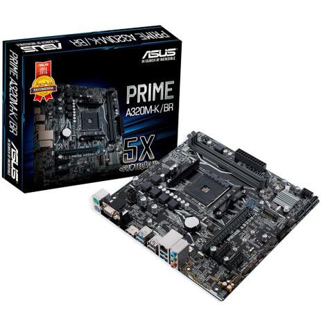 Placa-Mãe Asus p/AMD AM4 Prime A320M-K/BR 2xDDR4 uATX 90MB0UW0-C1BAY0 Menor preço em Placa-Mãe Asus p/AMD AM4 Prime A320M-K/BR 2xDDR4 uATX 90MB0UW0-C1BAY0