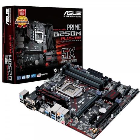 Placa Mãe Asus Prime B250m-Plus/Br, Intel Lga 1151 Atx, 4xddr4, Áudio Gamer, Usb 3.0, Led, 2 M.2 Menor preço em Placa Mãe Asus Prime B250m-Plus/Br, Intel Lga 1151 Atx, 4xddr4, Áudio Gamer, Usb 3.0, Led, 2 M.2