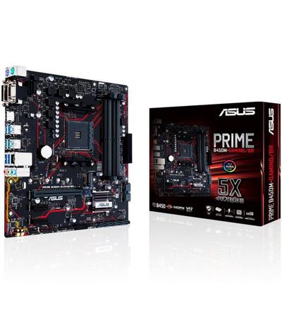 Placa Mãe Asus Prime B450M Gaming BR AM4 DDR4 DVI HDMI D-Sub USB 3.1 - 90MB10H0-C1BAY0 Menor preço em Placa Mãe Asus Prime B450M Gaming BR AM4 DDR4 DVI HDMI D-Sub USB 3.1 - 90MB10H0-C1BAY0