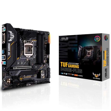 Placa mãe Asus TUF GAMING B460M-PLUS (LGA 1200 - DDR 2933) - Chipset Intel B460 - USB 3.2 - Slot M.2 Menor preço em Placa mãe Asus TUF GAMING B460M-PLUS (LGA 1200 - DDR 2933) - Chipset Intel B460 - USB 3.2 - Slot M.2