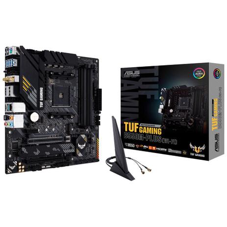 Placa-Mãe Asus TUF Gaming B550M-Plus (Wi-Fi), AMD AM4, mATX, DDR4 Menor preço em Placa-Mãe Asus TUF Gaming B550M-Plus (Wi-Fi), AMD AM4, mATX, DDR4