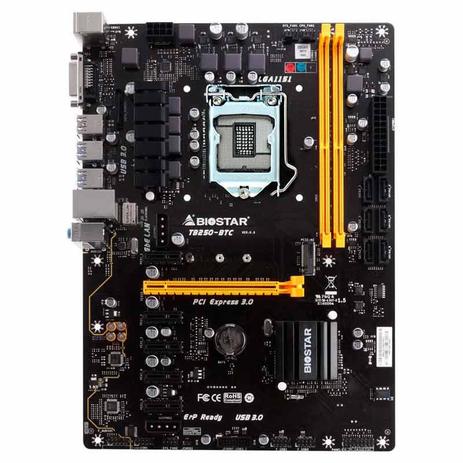 Placa Mãe Biostar TB250-BTC Intel Soquete LGA 1151 Menor preço em Placa Mãe Biostar TB250-BTC Intel Soquete LGA 1151