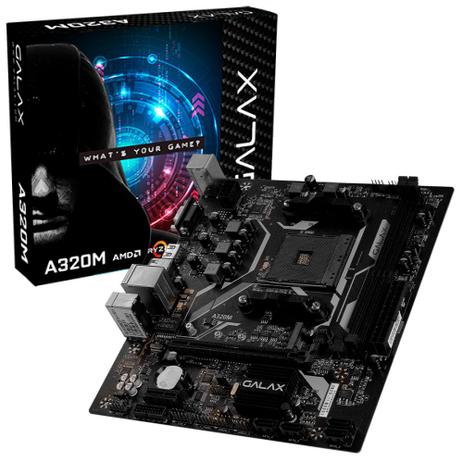 Placa Mãe GALAX A320M, AMD AM4, M-ATX, DDR4 Menor preço em Placa Mãe GALAX A320M, AMD AM4, M-ATX, DDR4