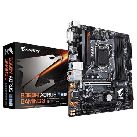 Placa Mãe Gigabyte B360M Aorus Gaming 3 (1151/ DDR4//HDMI/DVI/USB 3.0/M.2/Optane) Menor preço em Placa Mãe Gigabyte B360M Aorus Gaming 3 (1151/ DDR4//HDMI/DVI/USB 3.0/M.2/Optane)