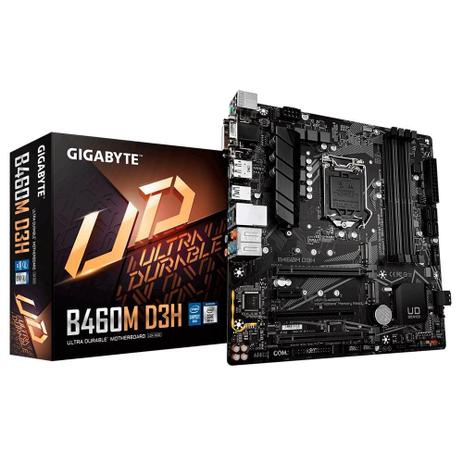 Placa Mae Gigabyte B460M D3H LGA1200 DDR4 Micro ATX Menor preço em Placa Mae Gigabyte B460M D3H LGA1200 DDR4 Micro ATX