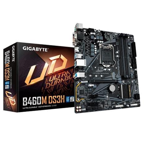 Placa-Mãe Gigabyte B460M DS3H Intel 10ª Geração LGA 1200 DDR4 mATX - Asus Menor preço em Placa-Mãe Gigabyte B460M DS3H Intel 10ª Geração LGA 1200 DDR4 mATX - Asus