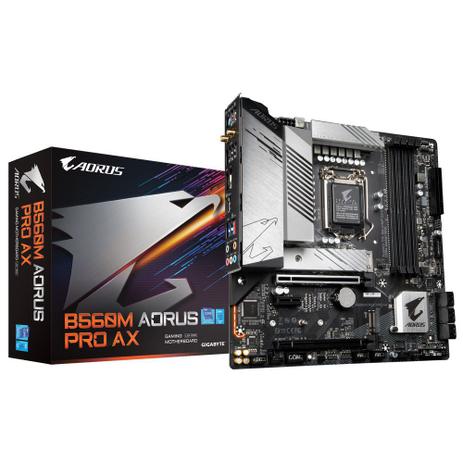 Placa Mãe Gigabyte B560M Aorus Pro AX LGA1200 Wi-Fi mATX DDR4 Menor preço em Placa Mãe Gigabyte B560M Aorus Pro AX LGA1200 Wi-Fi mATX DDR4