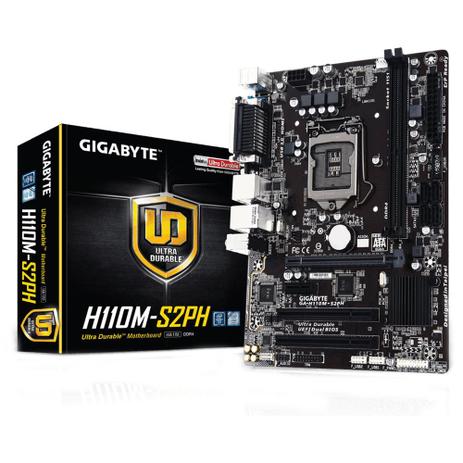 Placa Mãe Gigabyte GA-H110M-S2PH DDR4 LGA 1151 mATX Menor preço em Placa Mãe Gigabyte GA-H110M-S2PH DDR4 LGA 1151 mATX