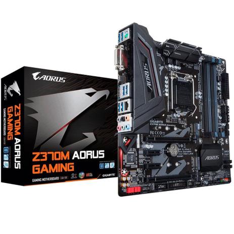 Placa Mae Gigabyte Micro ATX (1151) - DDR4 - 8A GER - Z370M-AORUS Gaming Menor preço em Placa Mae Gigabyte Micro ATX (1151) - DDR4 - 8A GER - Z370M-AORUS Gaming