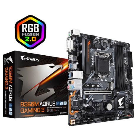 Placa-Mãe Gigabyte p/ Intel 1151 B360M Aorus Gaming 3 4xDDR4 mATX Menor preço em Placa-Mãe Gigabyte p/ Intel 1151 B360M Aorus Gaming 3 4xDDR4 mATX