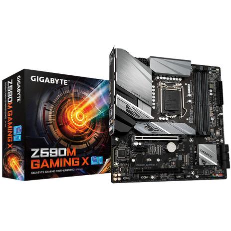 Placa Mãe Gigabyte para Intel 1200 Z590M Gaming X 4xDDR4 mATX Menor preço em Placa Mãe Gigabyte para Intel 1200 Z590M Gaming X 4xDDR4 mATX