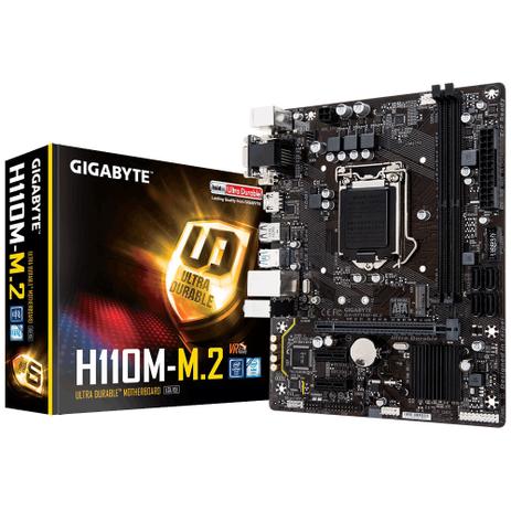 Placa Mãe Gigabyte Socket LGA 1151 7ª Geração DDR4 Até 32GB Sata 6 - GA-H110M-M.2 Menor preço em Placa Mãe Gigabyte Socket LGA 1151 7ª Geração DDR4 Até 32GB Sata 6 - GA-H110M-M.2