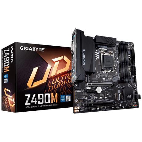 Placa Mãe Gigabyte Z490M LGA 1200 mATX DDR4 - 9MZ490M-00-10 Menor preço em Placa Mãe Gigabyte Z490M LGA 1200 mATX DDR4 - 9MZ490M-00-10