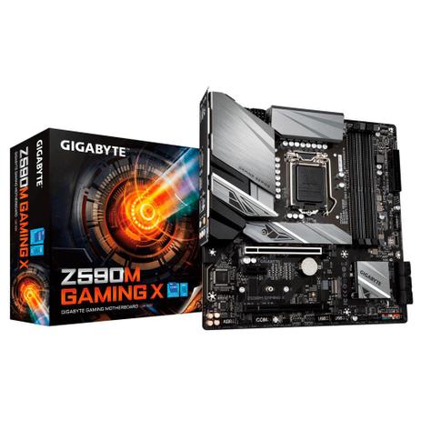 Placa Mãe Gigabyte Z590M GAMING X (rev. 1.0), LGA1200, Micro ATX, DDR4 Menor preço em Placa Mãe Gigabyte Z590M GAMING X (rev. 1.0), LGA1200, Micro ATX, DDR4