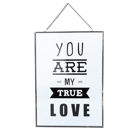 Placa My True Love Vidro Metal Preto 20X30CM - 32914 - Urban é boa?