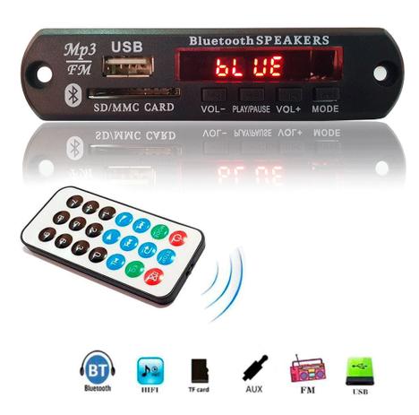 Placa P/ Amplificador - Modulo USB Mp3 Bluetooth Muda Pasta - Import Ts Menor preço em Placa P/ Amplificador - Modulo USB Mp3 Bluetooth Muda Pasta - Import Ts