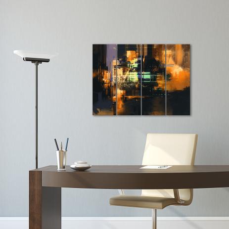 Placa Painel Decorativa em MDF Foto Abstrato Luzes Kit 4 Placas - Quartinhos Menor preço em Placa Painel Decorativa em MDF Foto Abstrato Luzes Kit 4 Placas - Quartinhos