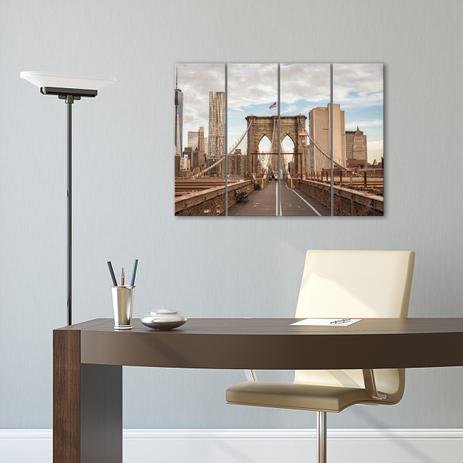 Placa Painel Decorativa em MDF Foto Brooklyn Kit 4 Placas - Quartinhos Menor preço em Placa Painel Decorativa em MDF Foto Brooklyn Kit 4 Placas - Quartinhos