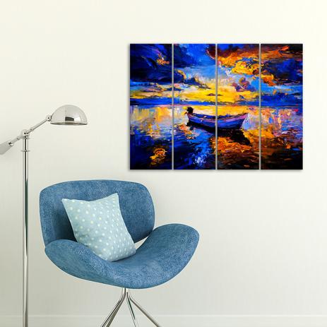 Placa Painel Decorativa em MDF Foto Céu e Barco Kit 4 Placas - Quartinhos é boa?