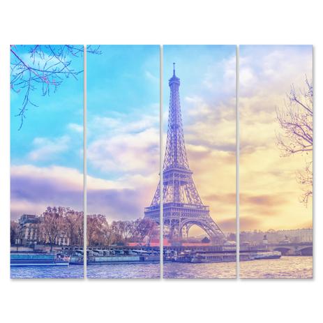 Placa Painel Decorativa em MDF Foto Paris Kit 4 Placas - Quartinhos Menor preço em Placa Painel Decorativa em MDF Foto Paris Kit 4 Placas - Quartinhos