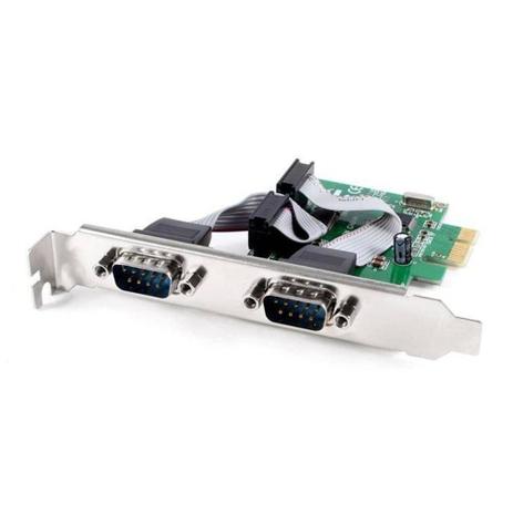 Placa Pci-E Express X1 2 Portas Serial Db9 Rs232 Menor preço em Placa Pci-E Express X1 2 Portas Serial Db9 Rs232