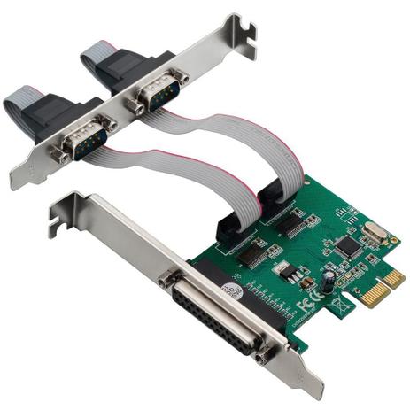 Placa PCI Express Multilaser Com 2 Portas Seriais + 1 paralela GA128 Menor preço em Placa PCI Express Multilaser Com 2 Portas Seriais + 1 paralela GA128