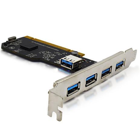 Placa Pci USB 2.0 Para Pc Com 5 Portas Knup Hb-t74 Menor preço em Placa Pci USB 2.0 Para Pc Com 5 Portas Knup Hb-t74