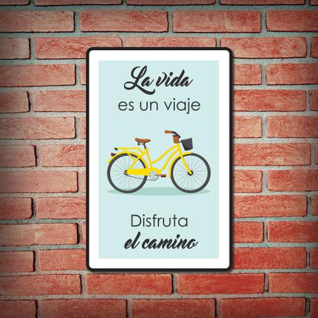 Placa Quadro Plaquinha Decorativa - La Vida - Encaixo Menor preço em Placa Quadro Plaquinha Decorativa - La Vida - Encaixo