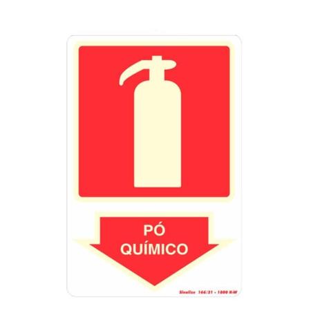 Placa sinalizadora em pvc ”extintor pó químico” - Sinalize Menor preço em Placa sinalizadora em pvc ”extintor pó químico” - Sinalize