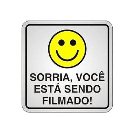 Placa sinalizadora ”sorria você está sendo filmado” - Sinalize Menor preço em Placa sinalizadora ”sorria você está sendo filmado” - Sinalize