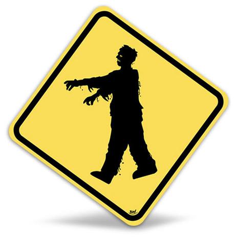 Placa Zumbi na pista (grande) - Geek10 Menor preço em Placa Zumbi na pista (grande) - Geek10
