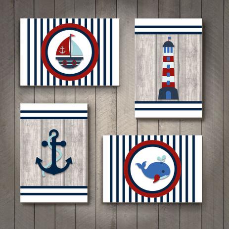 Placas Decorativas P715 - Marinheiro - Conjunto com 4 Placas - R+ adesivos Menor preço em Placas Decorativas P715 - Marinheiro - Conjunto com 4 Placas - R+ adesivos