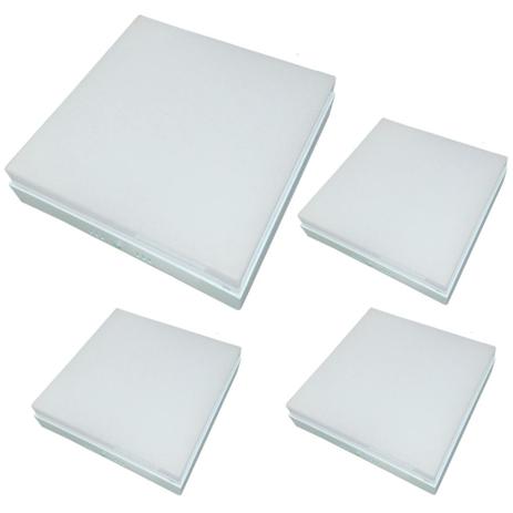 Plafon 18w Sobrepor Kit 4pç Led Acrílico Nogaled Classe Aaa Menor preço em Plafon 18w Sobrepor Kit 4pç Led Acrílico Nogaled Classe Aaa