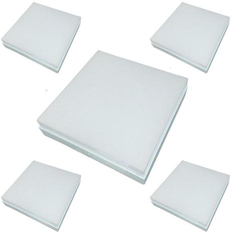 Plafon 36w Quadrado 5 Pç Acrílico Sobrepor 30x30cm bivolt - Nogaled é boa?