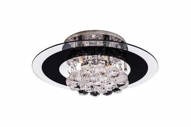 Plafon Cristal De Sobrepor Para 4 Lâmpadas Redondo Roma Startec Preto Menor preço em Plafon Cristal De Sobrepor Para 4 Lâmpadas Redondo Roma Startec Preto