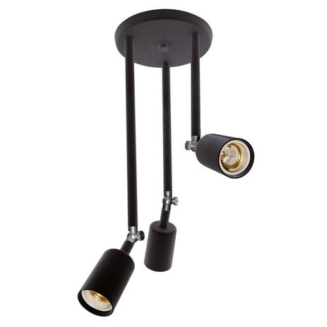 Plafon de Sobrepor 3 Lâmpadas E27 Pointer Taschibra Preto Fosco Menor preço em Plafon de Sobrepor 3 Lâmpadas E27 Pointer Taschibra Preto Fosco