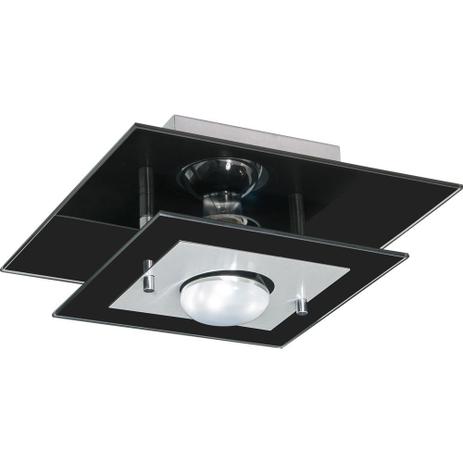 Plafon de Vidro para 01 Lâmpada - Cor Preto - Lustres amandini Menor preço em Plafon de Vidro para 01 Lâmpada - Cor Preto - Lustres amandini
