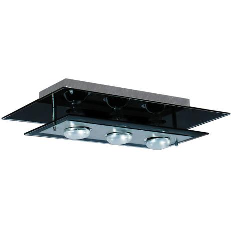 Plafon de Vidro para 03 Lâmpadas - Cor Preto - Lustres amandini Menor preço em Plafon de Vidro para 03 Lâmpadas - Cor Preto - Lustres amandini