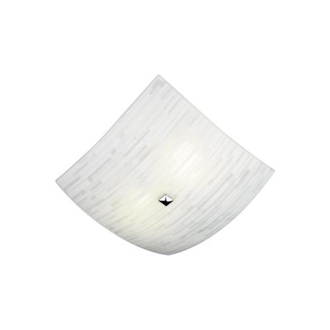 Plafon em Vidro Quadrado para 2 Lâmpadas Matrix 30cm Branco - Bronzearte Menor preço em Plafon em Vidro Quadrado para 2 Lâmpadas Matrix 30cm Branco - Bronzearte