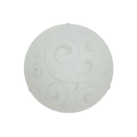 Plafon em Vidro Redondo para 2 Lâmpadas Angra 30cm Branco - Taschibra Menor preço em Plafon em Vidro Redondo para 2 Lâmpadas Angra 30cm Branco - Taschibra