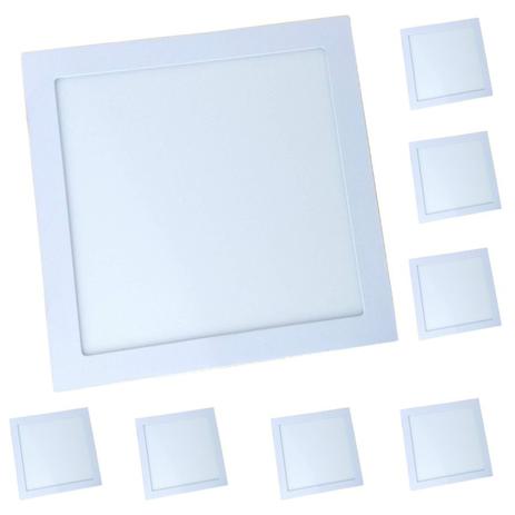 Plafon Embutir 25w Super Led 8 Pç QD Fino Nogaled Luxo Menor preço em Plafon Embutir 25w Super Led 8 Pç QD Fino Nogaled Luxo