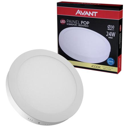 Plafon Led Redondo Painel Sobrepor Branco Neutro 24w Avant é boa?