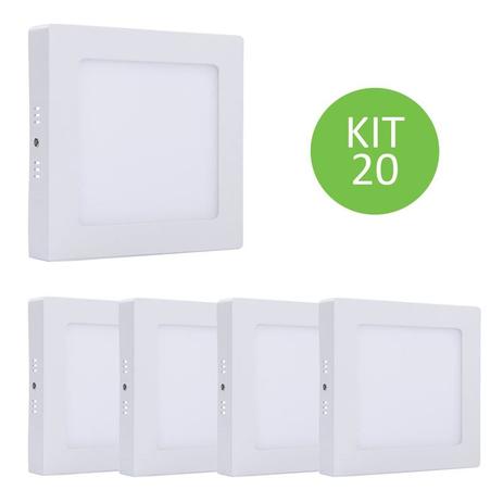 Plafon Led Sobrepor 18w Branco Neutro  Quadrado Kit 20 - Ctb é boa?