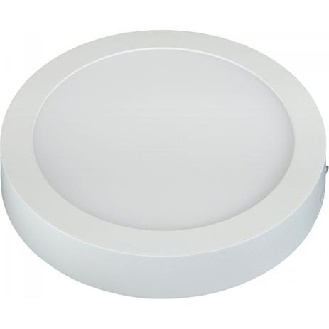 Plafon LED Sobrepor 18W Redondo Taschibra 3000K Luz Amarela Menor preço em Plafon LED Sobrepor 18W Redondo Taschibra 3000K Luz Amarela