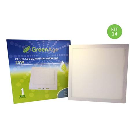 Plafon Led Sobrepor 25w Branco Frio Quadrado Kit 14 - Green age é ruim? Plafon Led Sobrepor 25w Branco Frio Quadrado Kit 14 - Green age é boa?