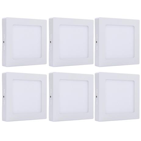Plafon Led Sobrepor 25w Branco Frio Quadrado Kit 6 - Ctb Menor preço em Plafon Led Sobrepor 25w Branco Frio Quadrado Kit 6 - Ctb