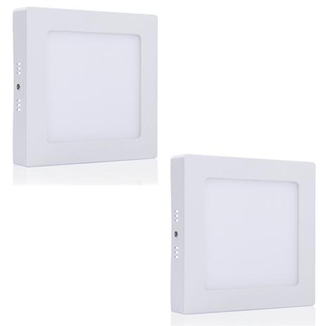 Plafon Led Sobrepor 25w Branco Quente Quadrado Kit 2 - Ctb é boa?