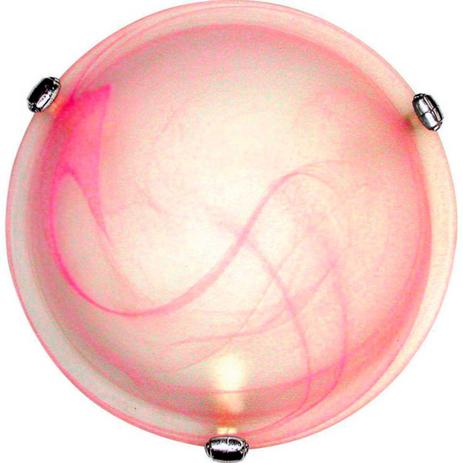 Plafon Murano Vidro 30cm 2 lampadas E-27 Max 60w Cor Rosa com Garra Cromada - Home line Menor preço em Plafon Murano Vidro 30cm 2 lampadas E-27 Max 60w Cor Rosa com Garra Cromada - Home line