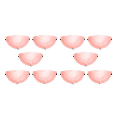 Plafon Murano Vidro 30cm 2 Lampadas E-27 Max 60w Cor Rosa Com Garra Cromada Kit Com 10 Unidades - Home Line Menor preço em Plafon Murano Vidro 30cm 2 Lampadas E-27 Max 60w Cor Rosa Com Garra Cromada Kit Com 10 Unidades - Home Line